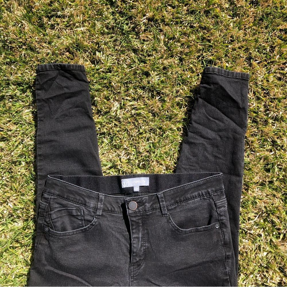 Wit & Wisdom Nordstrom Size 12 Black Skinny Jeans - Picture 4 of 7